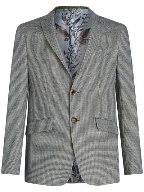 fine-checked single-breasted blazer by ETRO