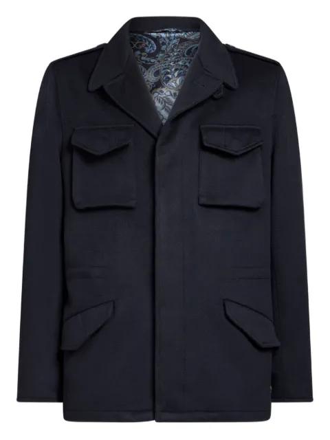flap-pocket cashmere jacket by ETRO