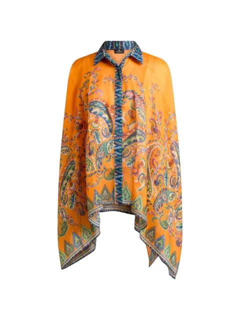 flared print blouse by ETRO