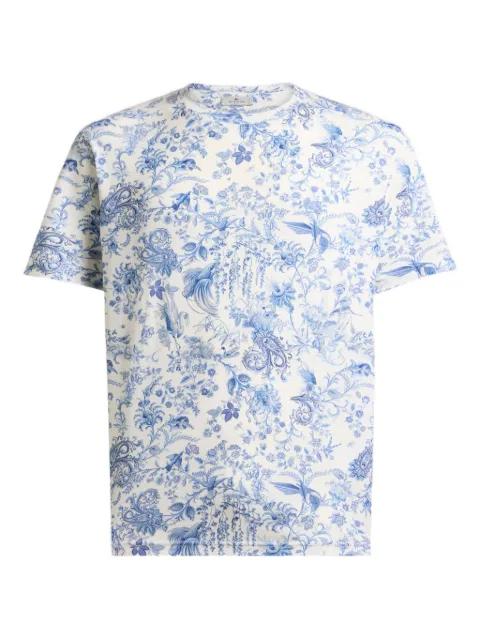 flora fauna motif cotton t-shirt by ETRO