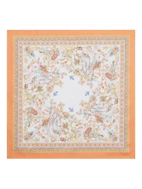 flora-fauna motif silk scarf by ETRO