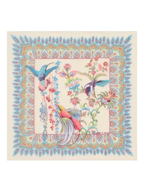 flora fauna silk pocket square by ETRO