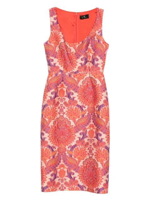floral-brocade sleeveless dress by ETRO