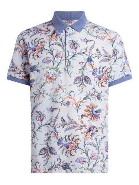 floral cotton polo shirt by ETRO