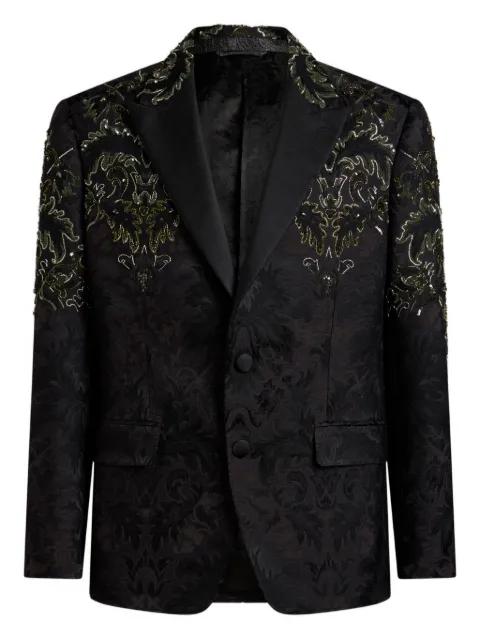 floral-embroidered single-breasted blazer by ETRO