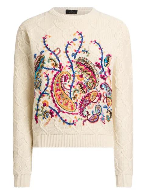 floral embroidered sweater by ETRO