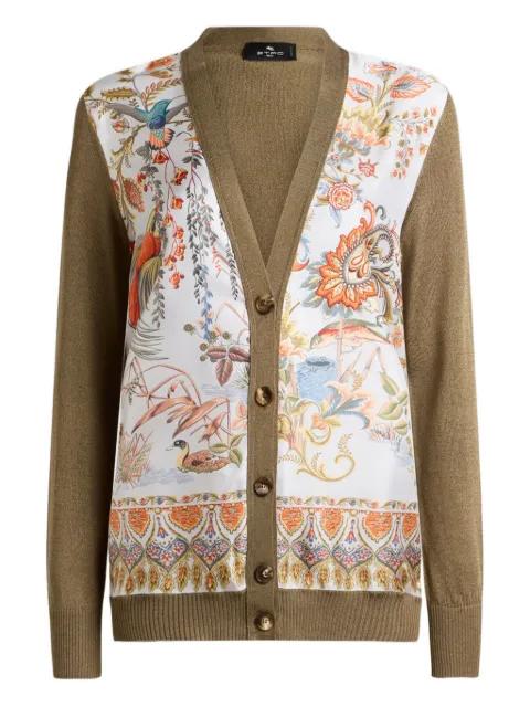 floral insert cardigan by ETRO
