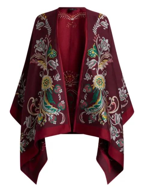 floral-jacquard cape by ETRO