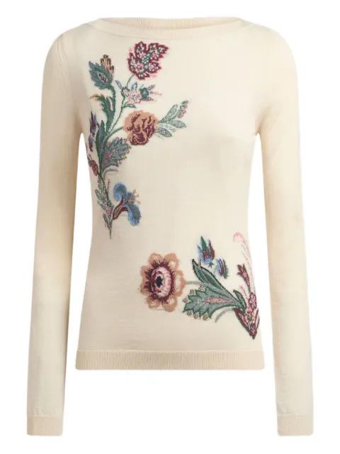 floral-jacquard sweater by ETRO