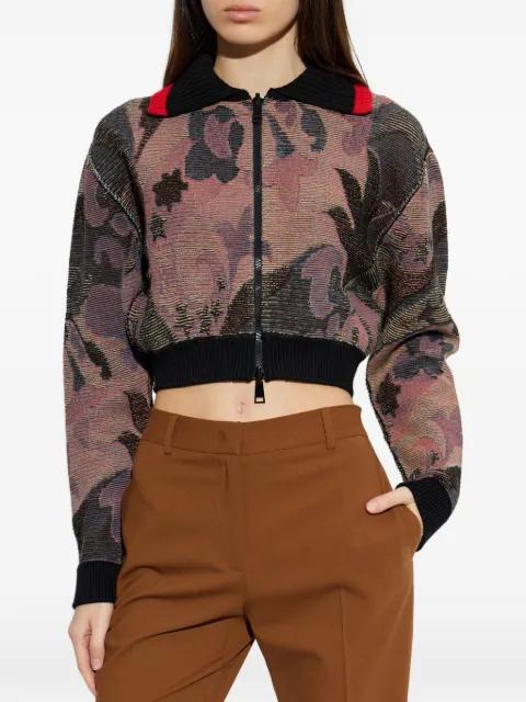 floral-jacquard zip-up jacket by ETRO