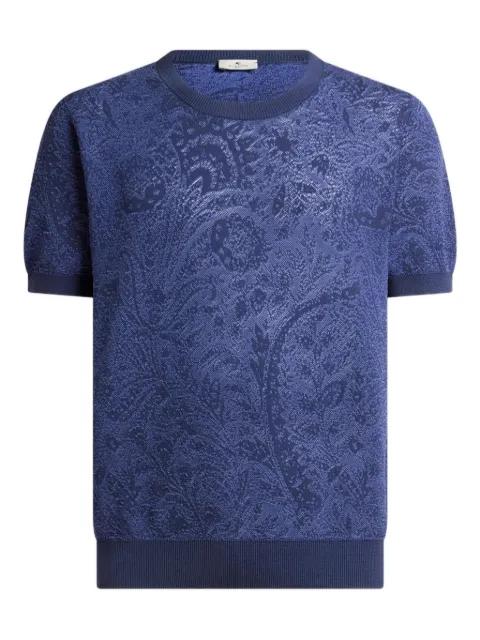 floral paisley knit t-shirt by ETRO
