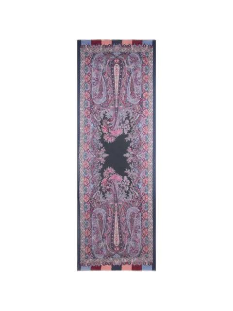 floral paisley-motif scarf by ETRO