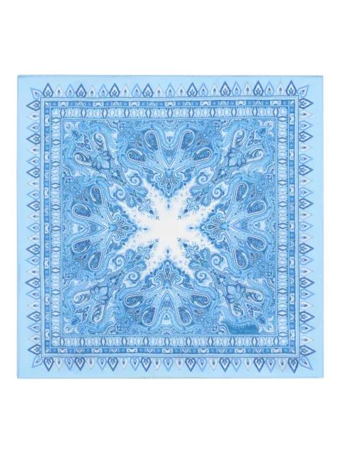 floral paisley-motif silk pocket square by ETRO
