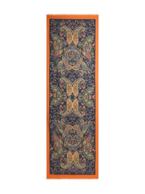 floral paisley-pattern scarf by ETRO