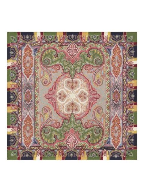 floral paisley silk pocket square by ETRO