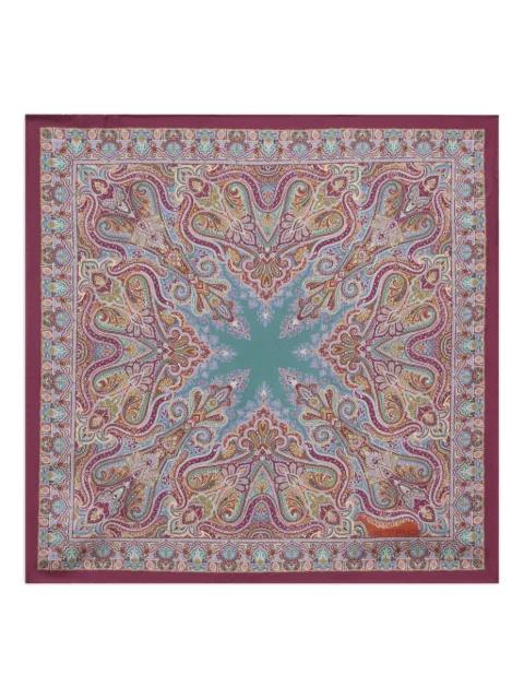 floral paisley silk pocket square by ETRO
