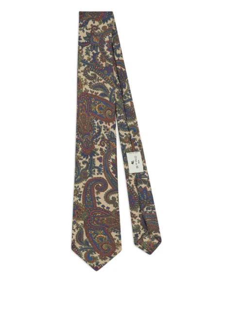floral paisley silk tie by ETRO