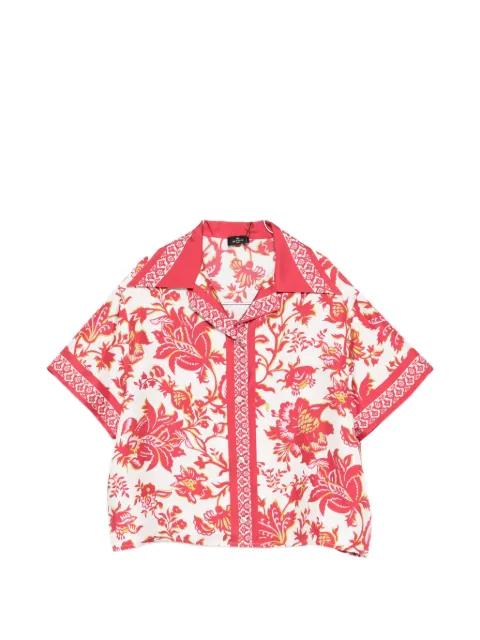 floral-patter short-sleeve shirt by ETRO