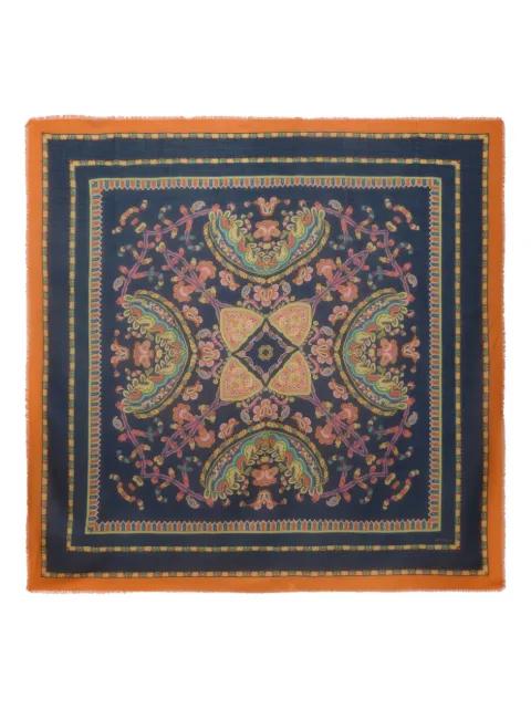 floral-patterm geometric-motif scarf by ETRO