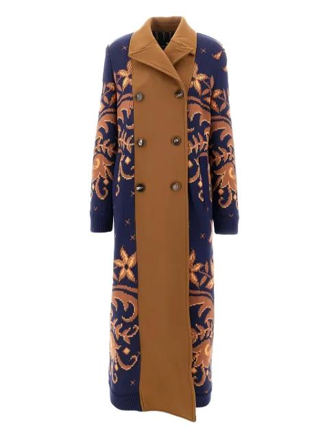 floral-pattern double-breasted coat by ETRO