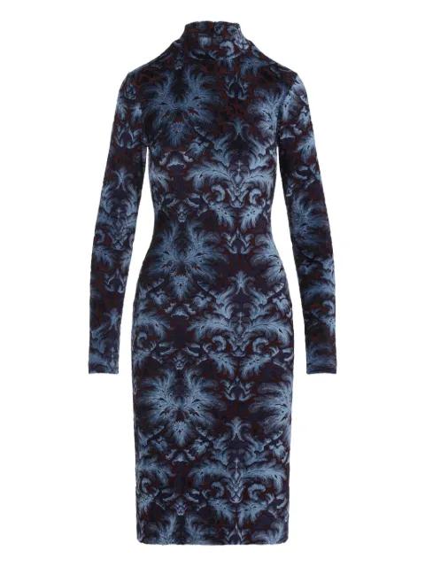 floral-pattern mock-neck midi dress by ETRO