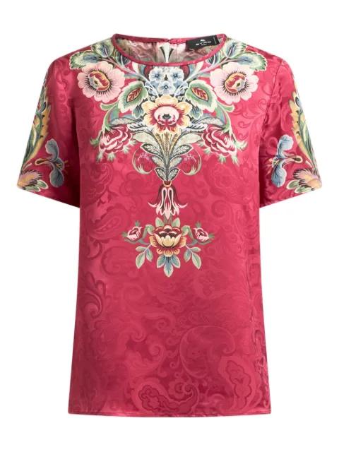 floral-print T-shirt by ETRO