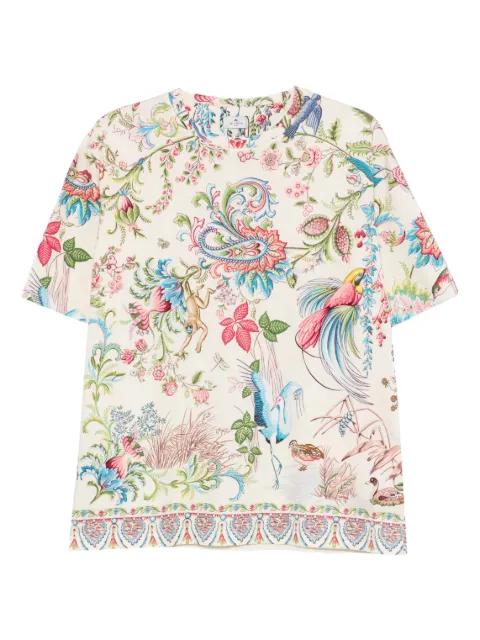 floral-print T-shirt by ETRO