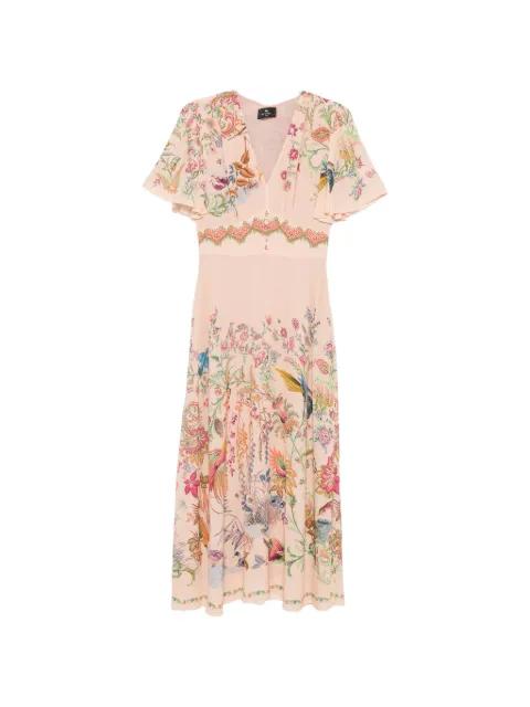 floral print V-neck dress by ETRO