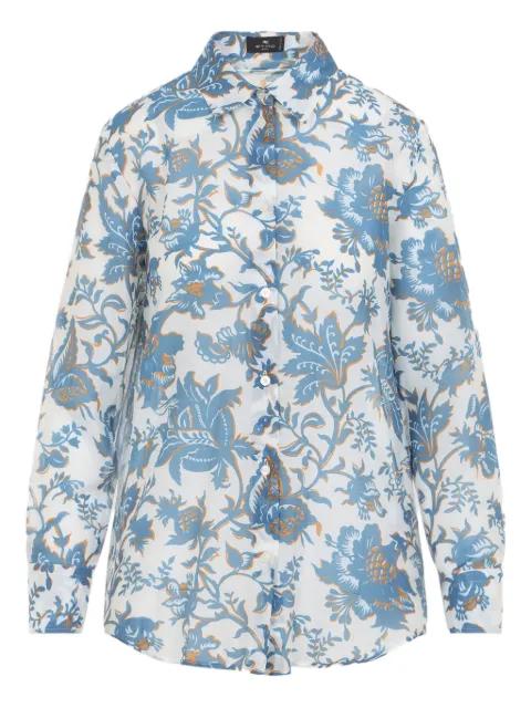 floral-print buttoned shirt by ETRO