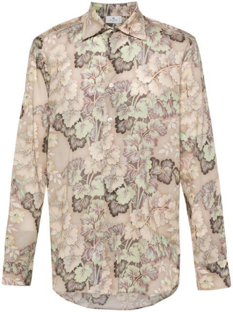 floral-print cotton shirt by ETRO