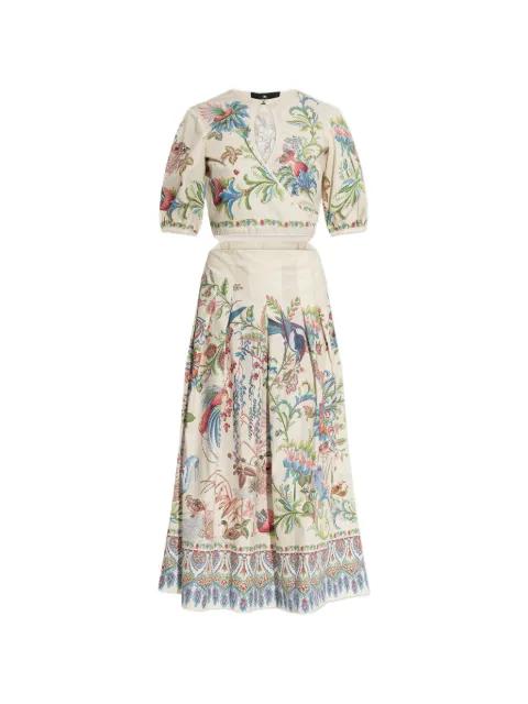 floral-print cut-out midi dress by ETRO