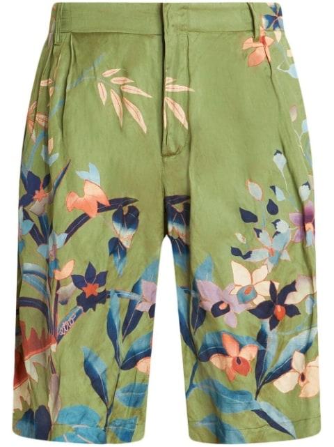 floral-print deck shorts by ETRO