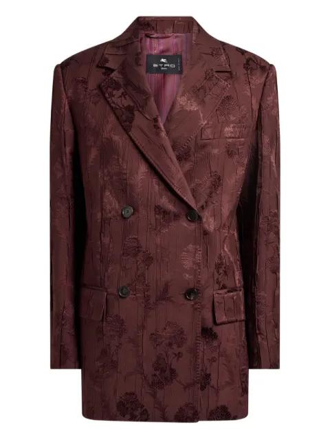 floral-print double-breasted jacket by ETRO
