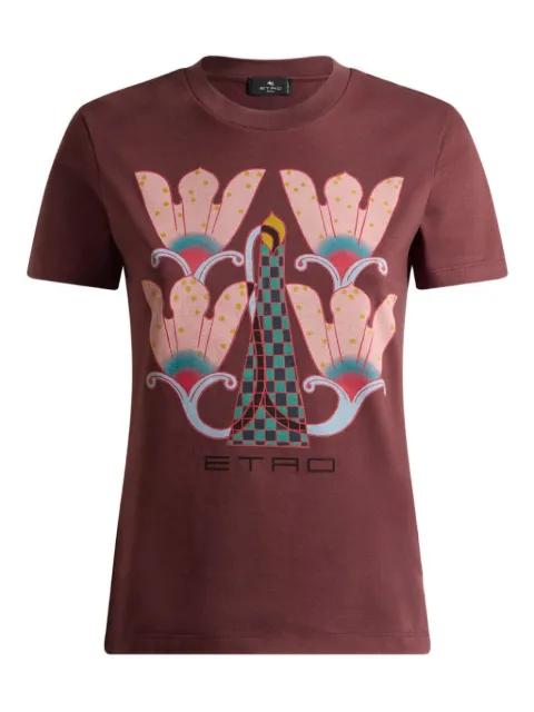 floral-print graphic T-shirt by ETRO