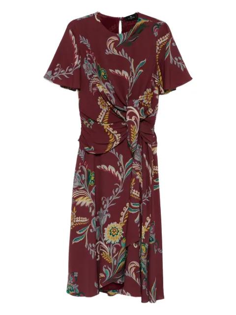 floral-print knot-detail dress by ETRO