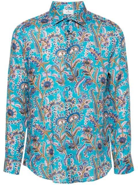 floral-print linen shirt by ETRO