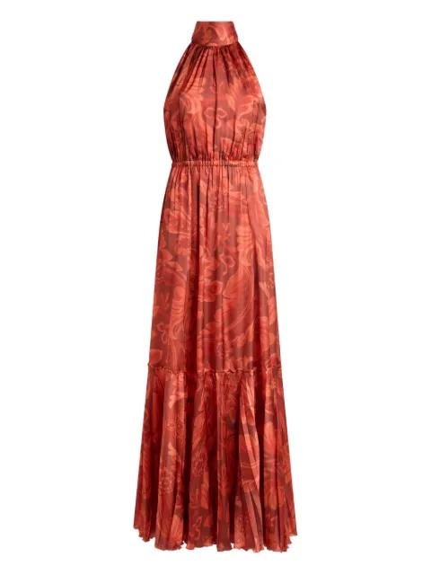 floral-print pleated maxi dress by ETRO
