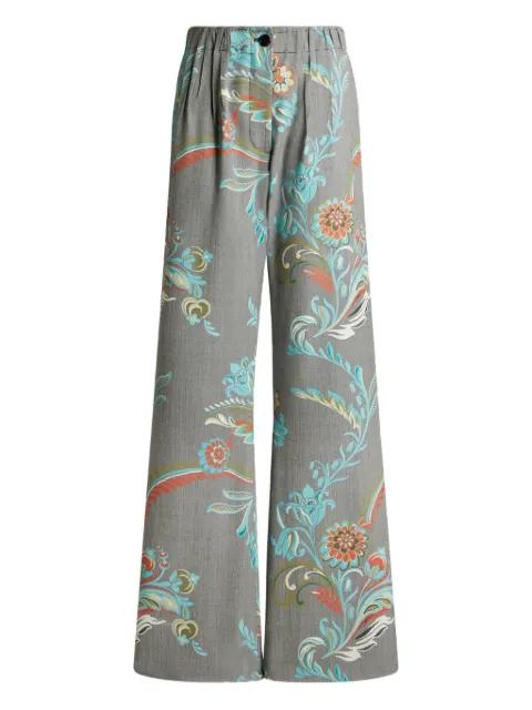 floral-print pleated trousers by ETRO