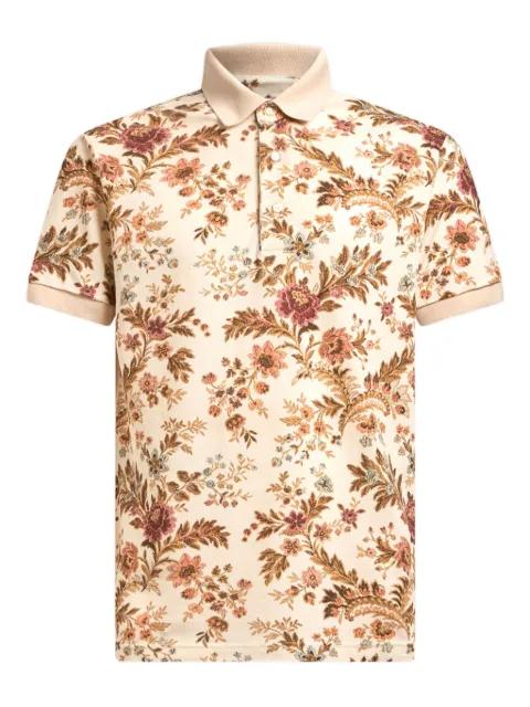 floral-print polo shirt by ETRO