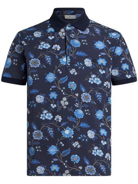 floral-print polo shirt by ETRO