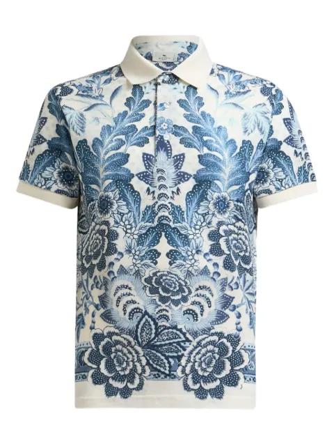 floral-print polo shirt by ETRO