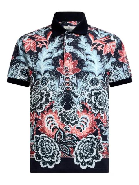 floral-print polo shirt by ETRO