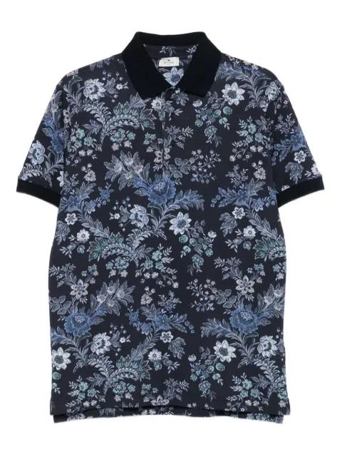 floral-print polo shirt by ETRO