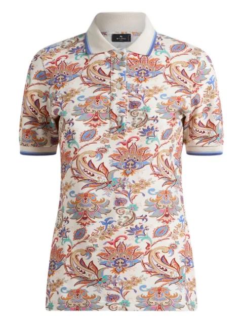 floral-print polo shirt by ETRO
