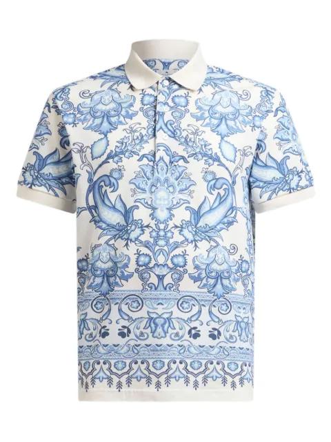 floral-print polo shirt by ETRO