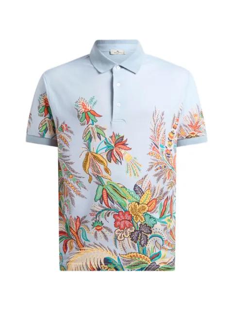 floral-print polo shirt by ETRO