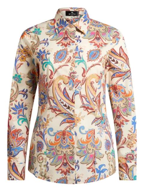 floral-print poplin shirt by ETRO