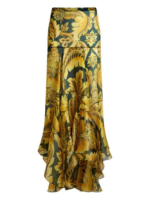 floral-print ruffled maxi skirt by ETRO
