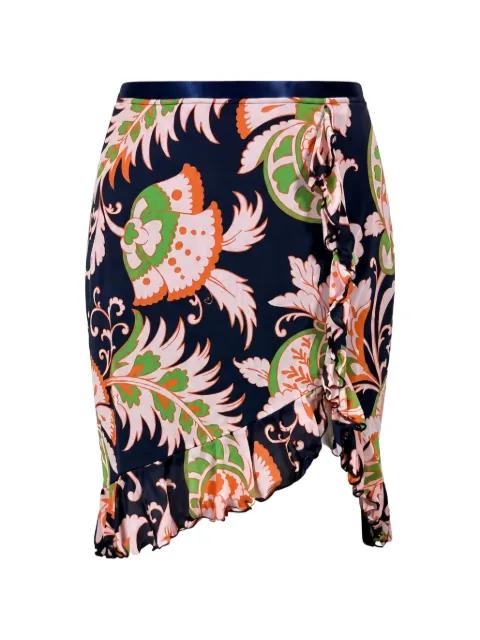 floral-print ruffled skirt by ETRO