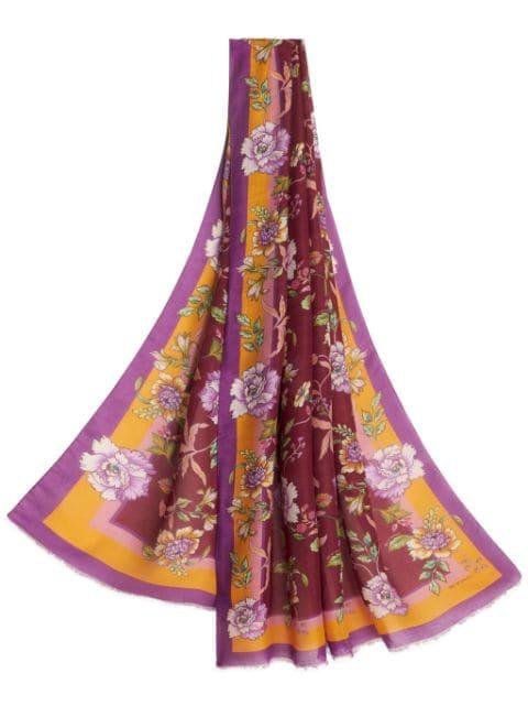 floral-print semi-sheer scarf by ETRO